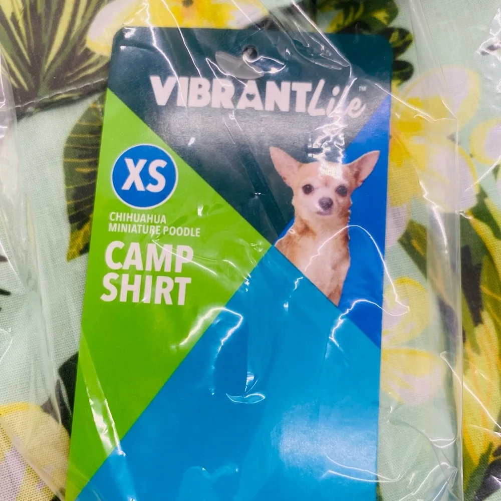 NWT Vibrant Life Camp Shirt for Dogs XSmall or Small - Picture 6 of 8
